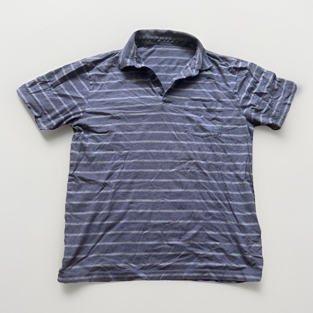 Patagonia Squeaky Clean Polo Mens Medium Striped Short Sleeve Shirt 52776